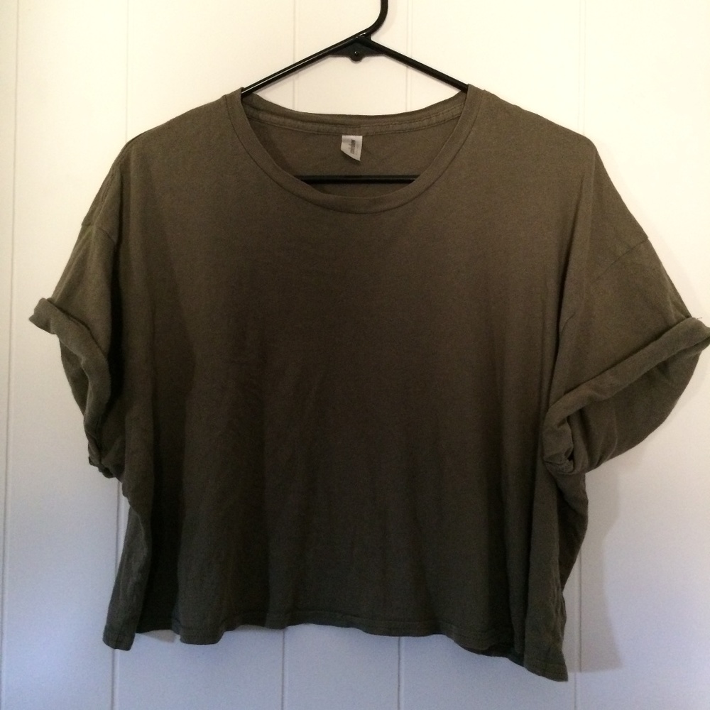 Boxy crewneck crop top